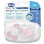 Chicco succhietto comfort girl silicone 0-6 mesi 2 pezzi