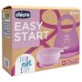 Chicco set pappa silicone 6m+ rosa