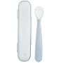 Chicco cucchiaio silicone con case grigio 6 mesi+