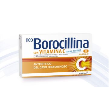 Neo borocillina &ldquo;1,2 mg + 70 mg pastiglie con vitamina c senza zucchero&rdquo;