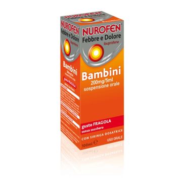Nurofen febbre e dolore 200mg/5ml sospensione orale gusto fragola