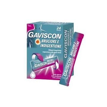 Gaviscon bruciore e indigestione 500mg/213mg/325mg sospensione orale gusto menta