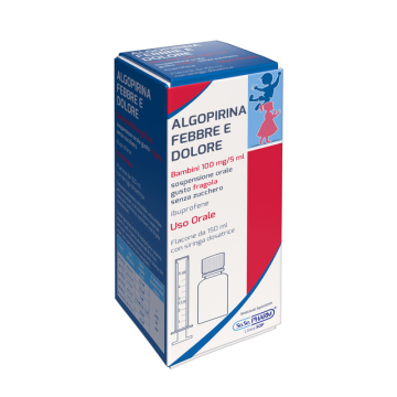 Algopirina febbre e dolore bambini 100mg/5ml sospensione orale gusto fragola