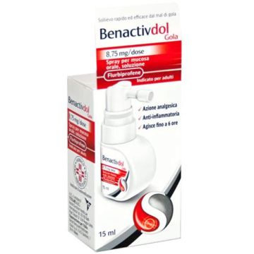 Benactivdol gola 8,75 mg/dose spray per mucosa orale, soluzione