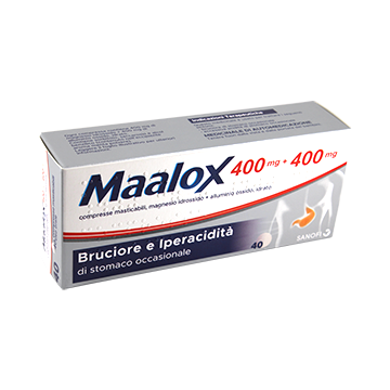 Maalox*40cpr mast400mg+400mg gmm
