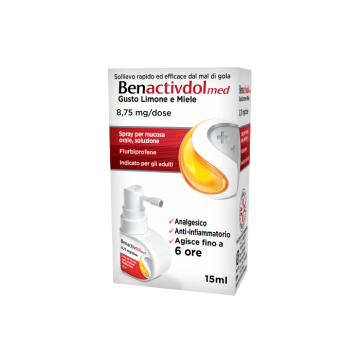 Benactivdolmed 8,75 mg/dose spray per mucosa orale, soluzione