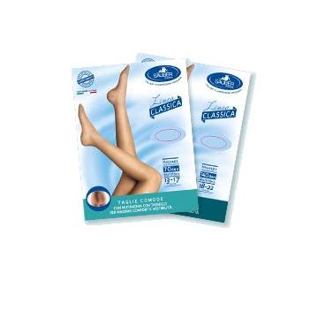 Sauber collant taglie comode 140 maglia microrete neutro beige 4 linea classica