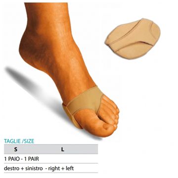 Orione ok ped g118 cuscinetto metatarsale gel polimero 1 paio destro + sinistro misura s 1 paio
