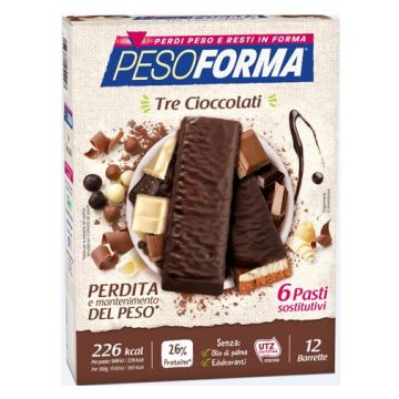 Pesoforma barr 3 cioccolati 372 g