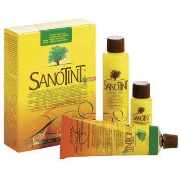 Sanotint light tintura per capelli numero 72 castano chiaro cenere tubo in astuccio di cartone 125 ml