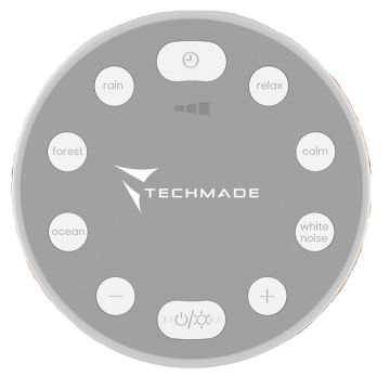 Techmade speaker suoni bianchi con led anti-stress per bambini e adulti