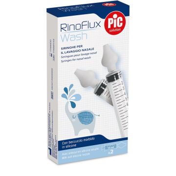 Rinoflux wash siringhe lavaggio nasale 2 pezzi