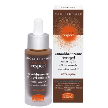 Voglia di sole four respect siero gel antirughe autoabbronzante naturale uniformante 30 ml