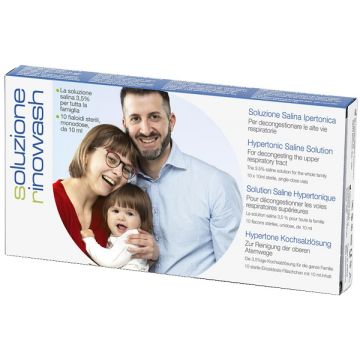 Rinowash soluzione salina ipertonica per pulizia naso 10 fiale richiudibili x 10 ml