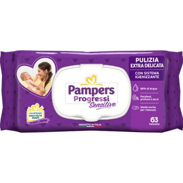Pampers salviette sensitive  63pz