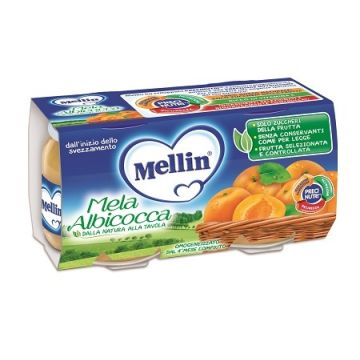 Mellin omogeneizzato mela/albicocca 100 g 2 pezzi