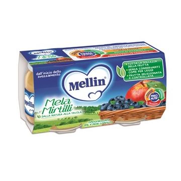 Mellin omogeneizzato mela mirtillo 100 g 2 pezzi
