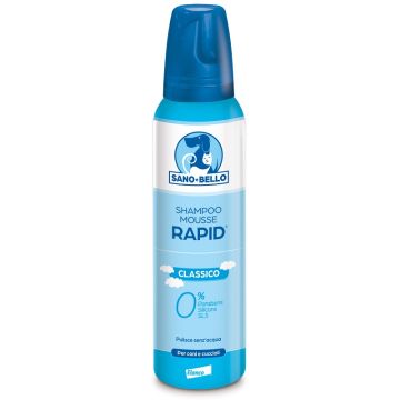Sano e bello shampoo mousse rapid classico flacone 300 ml per lavaggio senz'acqua