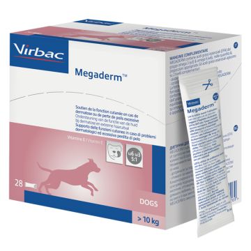Megaderm supplemento cani superiori a 10 kg scatola da 28 sacchetti monodose 4 ml