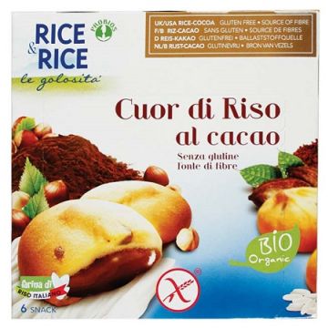 Rice&rice cuor di riso al cacao 6 x 33 g
