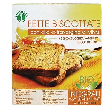 Fette biscottate integrali ai semi di lino senza zucchero 270 g