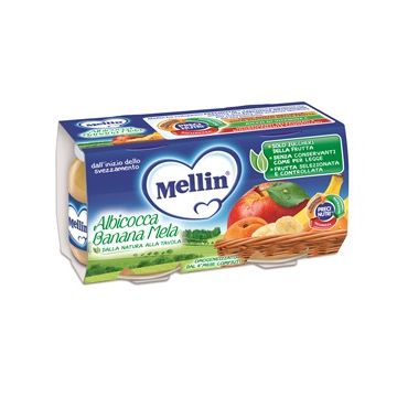 Mellin omogeneizzato albicocca banana mela 100 g 2 pezzi