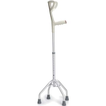 Quadripode brio in alluminio anodizzato con appoggio antribrachiale impugnatura anatomica