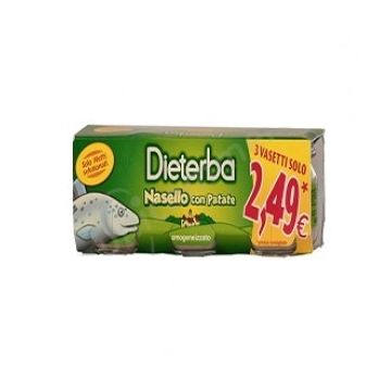 Dieterba omogeneizzato nasello 3 pezzi 80 g