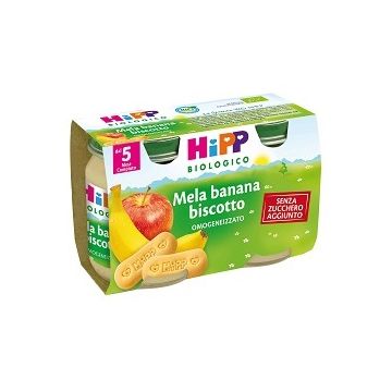 Hipp bio omogeneizzato mela banana biscotto 2x125 g
