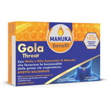 Manuka benefit gola throat 20 compresse masticabili