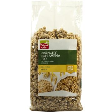 Fsc crunchy con avena bio ad alto contenuto di fibre con olio di girasole senza olio di palma 375 g