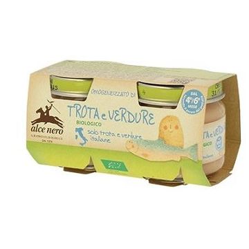 Omogeneizzato trota e verdure baby food bio 2 x 80 g