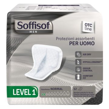 Pannolone per incontinenza sagomato soffisof men level 1 12 pezzi