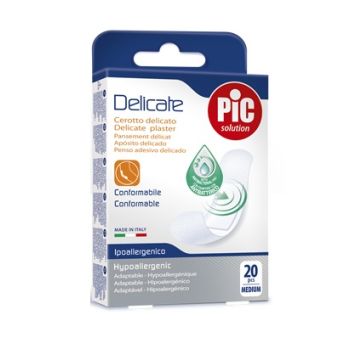 Cerotto pic delicate 19x72 mm antibatterico 20 pezzi