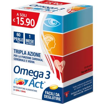 Omega 3 act 540mg + vitamina e 60 perle mini