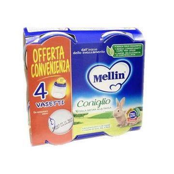 Mellin omogeneizzato coniglio 4x80 g