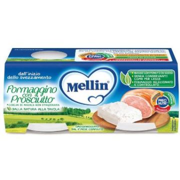 Mellin baby formaggino con prosciutto 2 x 80 g