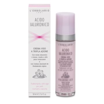Crema viso acido ialuronico pelli normali secche 50 ml