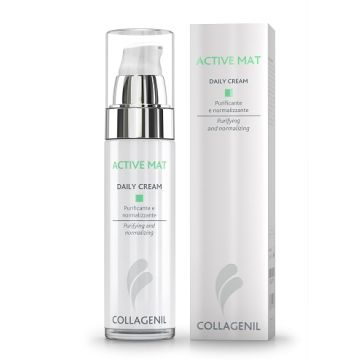 Collagenil active mat daily cream seboregolatrice/purificante per la pelle del viso flacone 50 ml