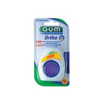 Gum ortho floss filo spugnoso 50 pezzi