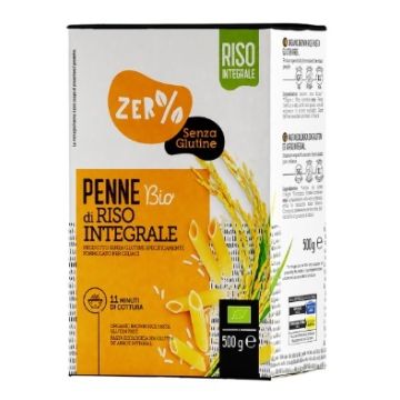 Zero% glutine penne di riso integrale senza glutine bio 500 g