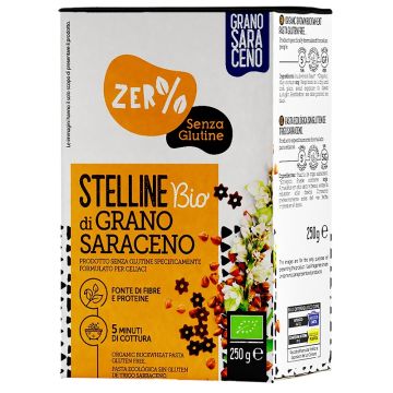 Zero% glutine stelline grano saraceno integrale senza glutine bio 250 g