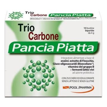 Triocarbone pancia piatta 10 + 10 bustine