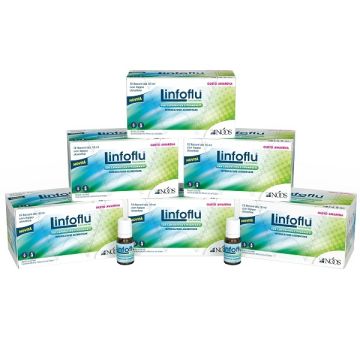 Linfoflu multipack confezione multipla da 6 astucci x 15 flaconcini contiene zucchero ed edulcorante