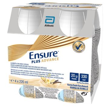 Ensure plus advance vaniglia 4 bottiglie da 220 ml