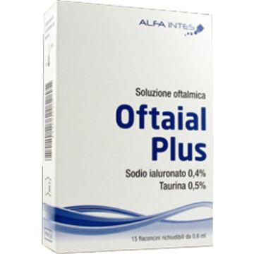 Soluzione oftalmica oftaial plus acido ialuronico 0,4% e taurina 15 flaconcini richiudibili da 0,6 ml