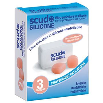 Tappo auricolare earplug scudo in silicone 3 coppie 6 pezzi articolo 7en091