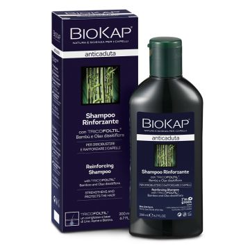 Biokap shampoo rinforzante anticaduta con tricobiotic nuova formula 200 ml