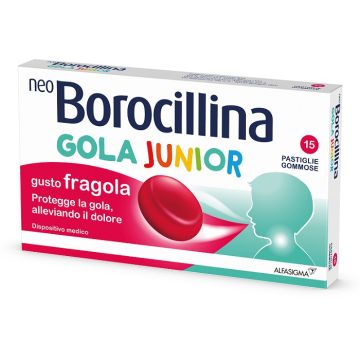Neoborocillina gola junior 15 pastiglie fragola