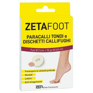 Zetafoot paracallo tondo 9 pezzi + dischetto callifugo 15 pezzi
